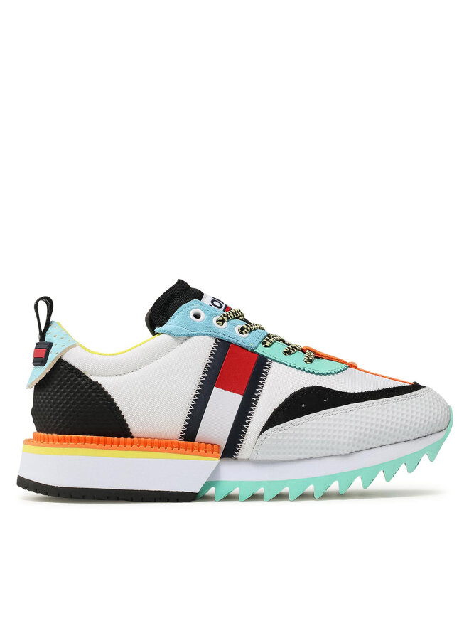 Tommy Jeans Sneakers Tommy Jeans Fashion Tommy Jeans Runner EN0EN01196 Alb