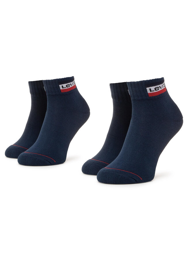 Levi's® Set de 2 perechi de șosete medii unisex Levi's® 37157-0147 Bleumarin