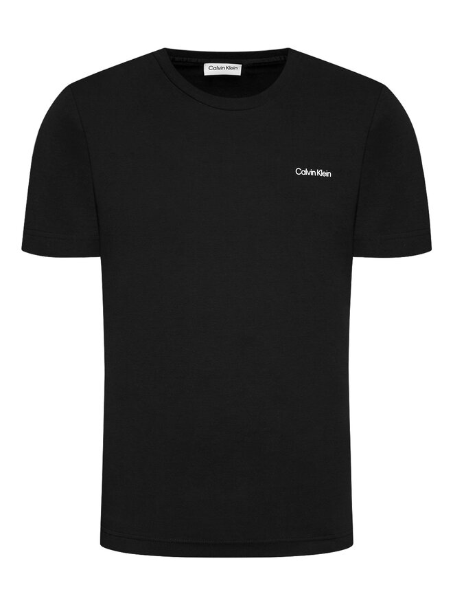 Calvin Klein Calvin Klein Футболка Micro Logo Interlock K10K109894 Чорний Regular Fit