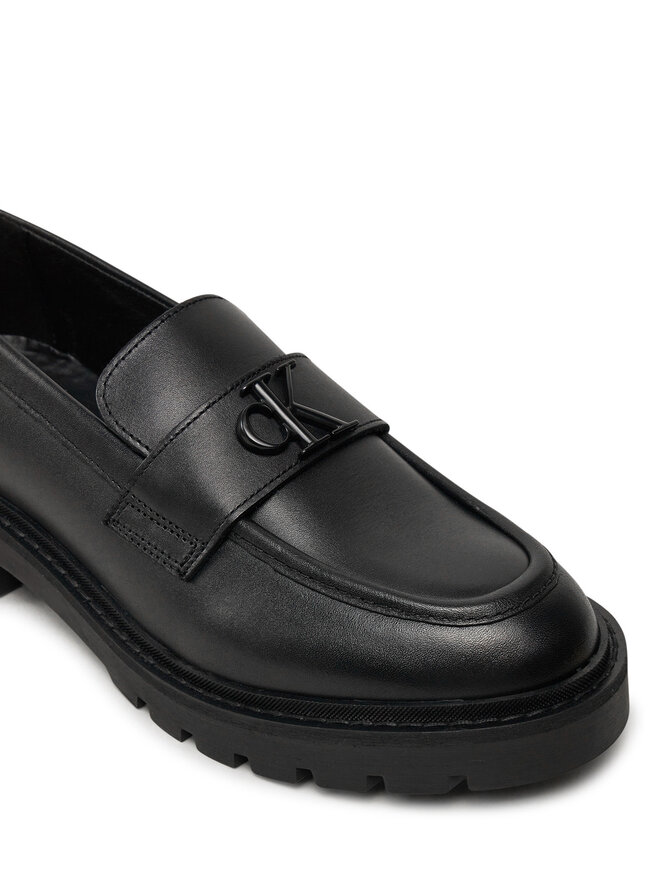 Calvin Klein Jeans Loaferke Calvin Klein Jeans Flatform Loafer Hw Mg Lth YW0YW01682 Črna