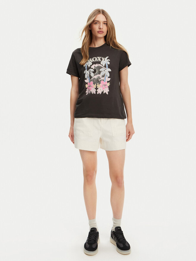 Roxy Roxy Marškinėliai ERJZT05911 Pilka Regular Fit