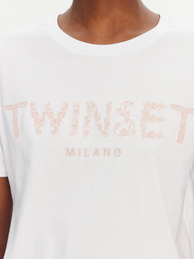 TWINSET TWINSET Marškinėliai 251TT2042 Balta Regular Fit