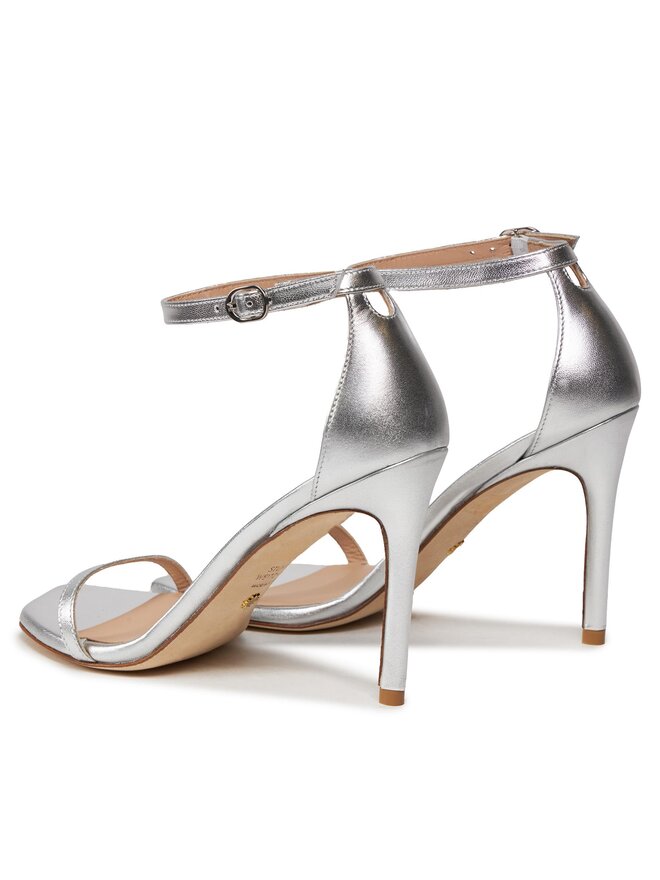 Stuart Weitzman Sandalen Stuart Weitzman Nudistcurve 100 Sanda SA178 Silberfarben
