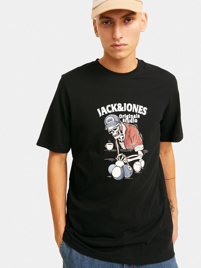 Jack&Jones Jack&Jones Marškinėliai Eight Skull 12264841 Juoda Standard Fit