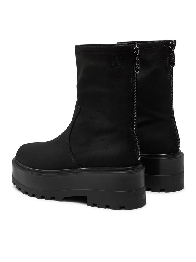Calvin Klein Jeans Stiefeletten Calvin Klein Jeans Flatform Zip Mg Ss YW0YW01602 Schwarz