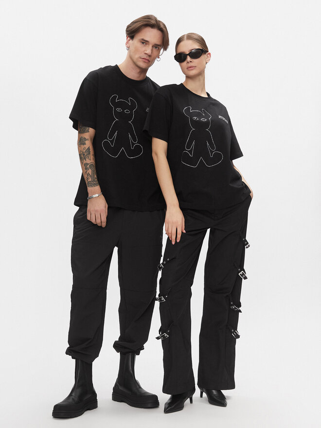 2005 2005 T-Shirt Unisex Horned Μαύρο Regular Fit