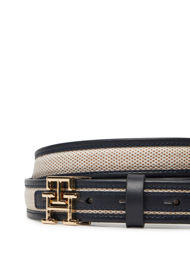 Tommy Hilfiger Damengürtel Tommy Hilfiger Th Logo 2.5 Canvas AW0AW17249 Dunkelblau