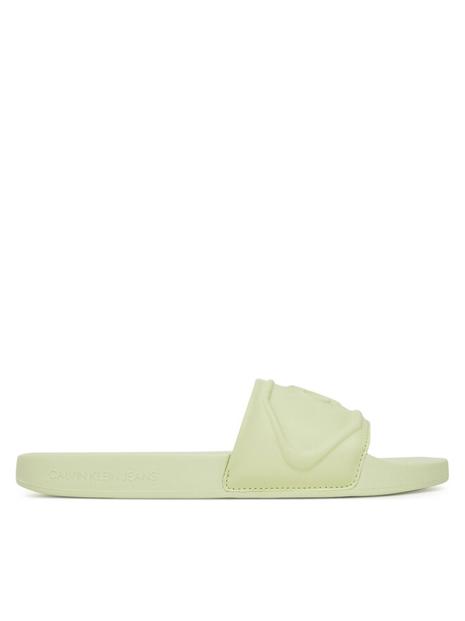 Calvin Klein Jeans Šľapky Calvin Klein Jeans Slide Pu Hf Mg YW0YW01879 Zelená
