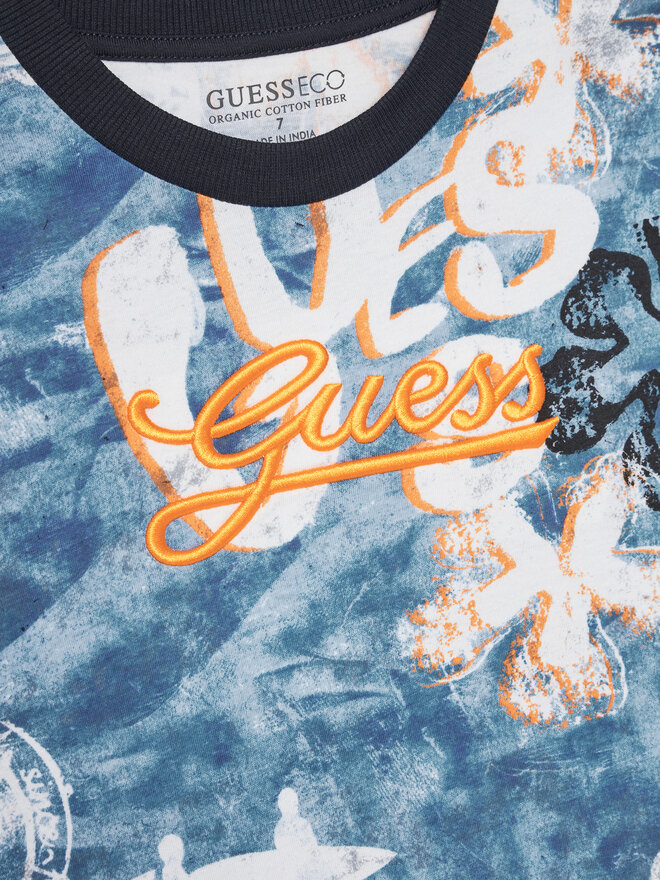 Guess Guess Marškinėliai L5GI21 K8HM4 Mėlyna Regular Fit