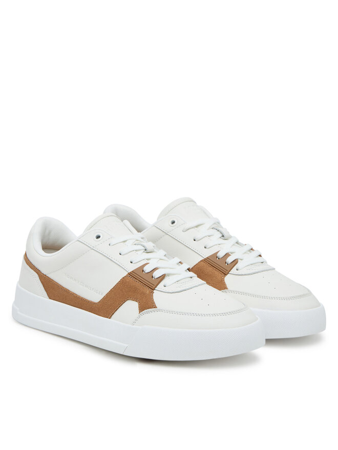 Tommy Hilfiger Sneakers Tommy Hilfiger Th Court Craft FM0FM05551 Écru