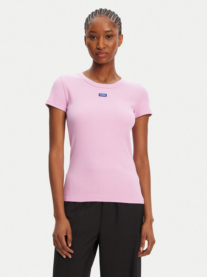 HUGO HUGO Футболка Easy 50523924 Рожевий Slim Fit