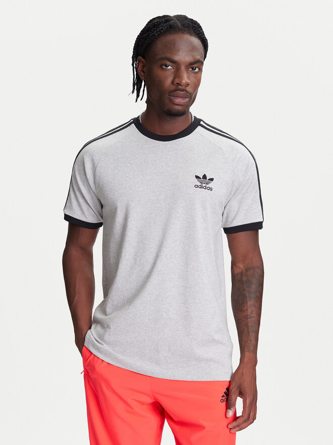 adidas adidas Marškinėliai adicolor Classics 3-Stripes JY1369 Pilka Slim Fit