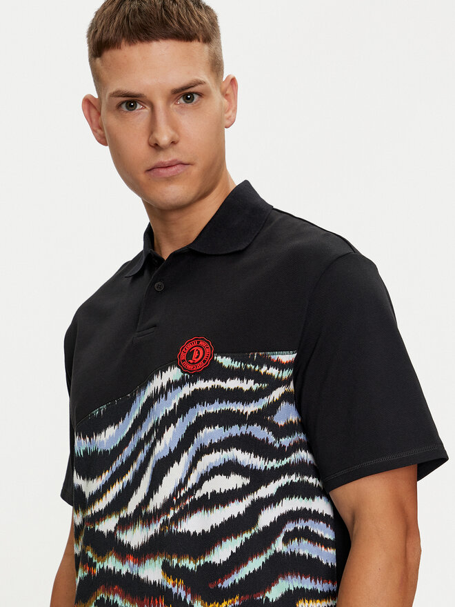 Just Cavalli Just Cavalli Поло 76OAG6R1 Чорний Regular Fit