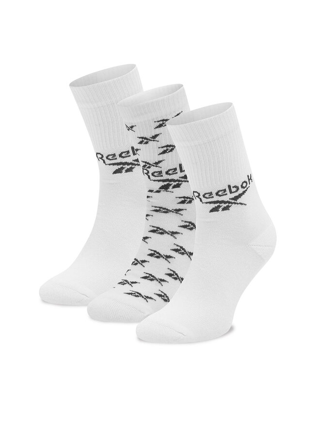Reebok 3er-Set hohe Unisex-Socken Reebok Cl Fo Crew Sock 3P GG6682 Weiß
