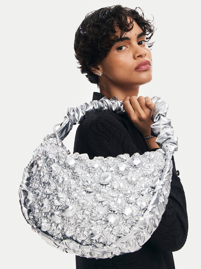 Desigual Táska Desigual Flossy 24WAXA18 Ezüst
