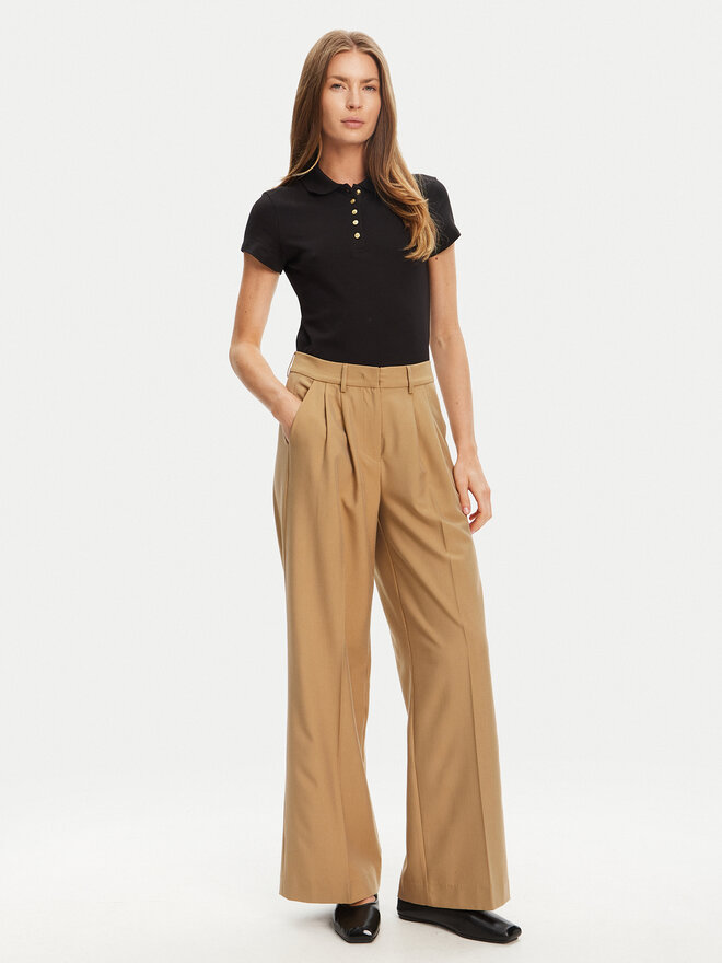 Tommy Hilfiger Tommy Hilfiger Polo marškinėliai Gold Button WW0WW45768 Juoda Slim Fit