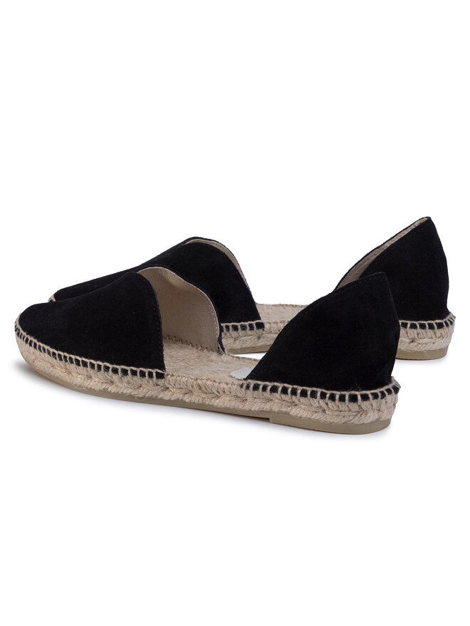 Manebi Еспадрильї Manebi Open Side Flats K 1.0 O0 Чорний