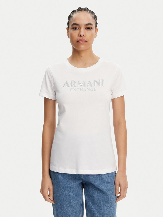 Armani Exchange Armani Exchange Marškinėliai XW000387 AF10354 U0002 Balta Regular Fit