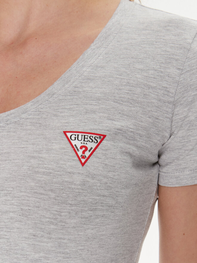 Guess Guess Marškinėliai W2YI45 J1314 Pilka Slim Fit
