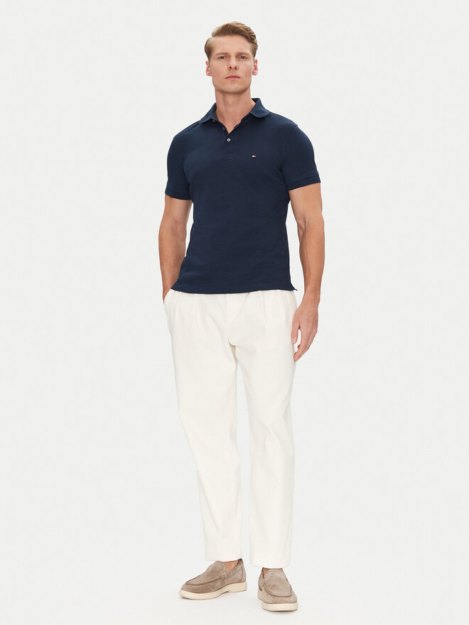 Tommy Hilfiger Tommy Hilfiger Pólóing 1985 MW0MW17771 Sötétkék Slim Fit