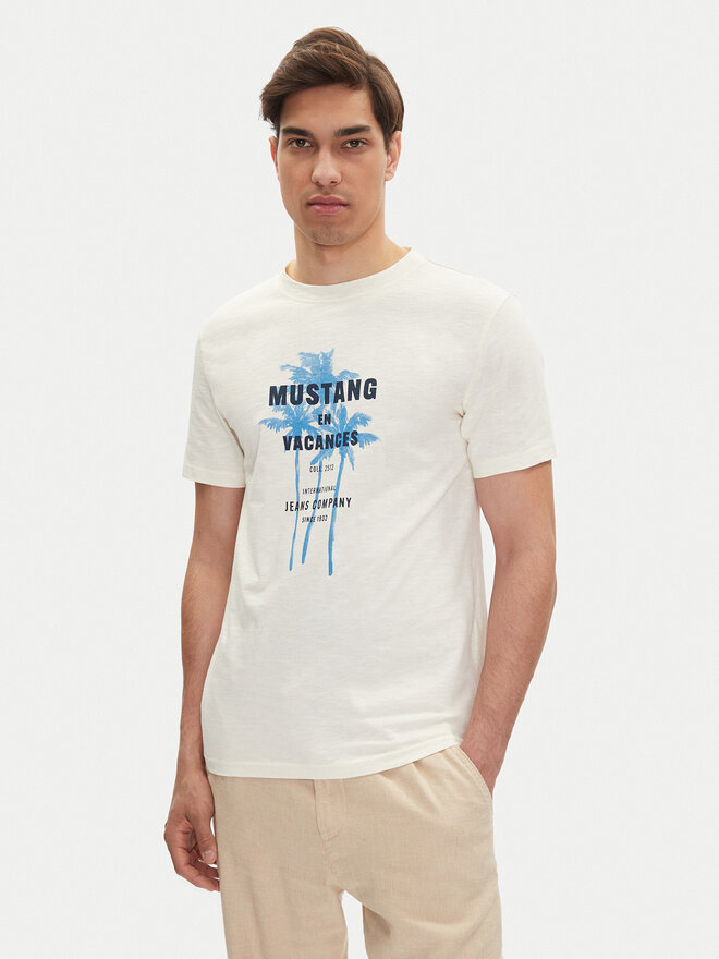 Mustang Mustang T-Shirt Austin 1016490 Λευκό Regular Fit