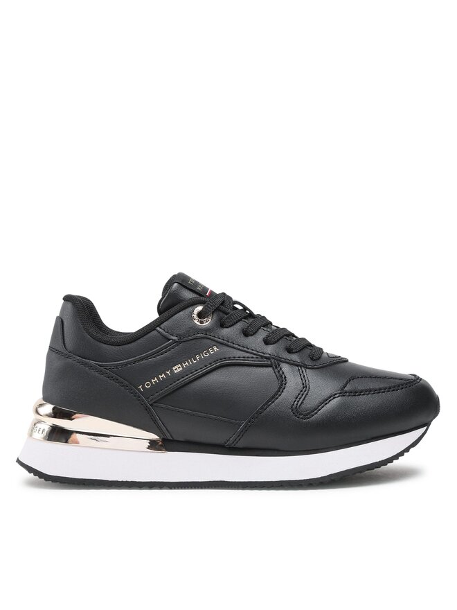 Tommy Hilfiger Sneakersy Tommy Hilfiger Elevated Feminine Leather Runner FW0FW07108 Čierna