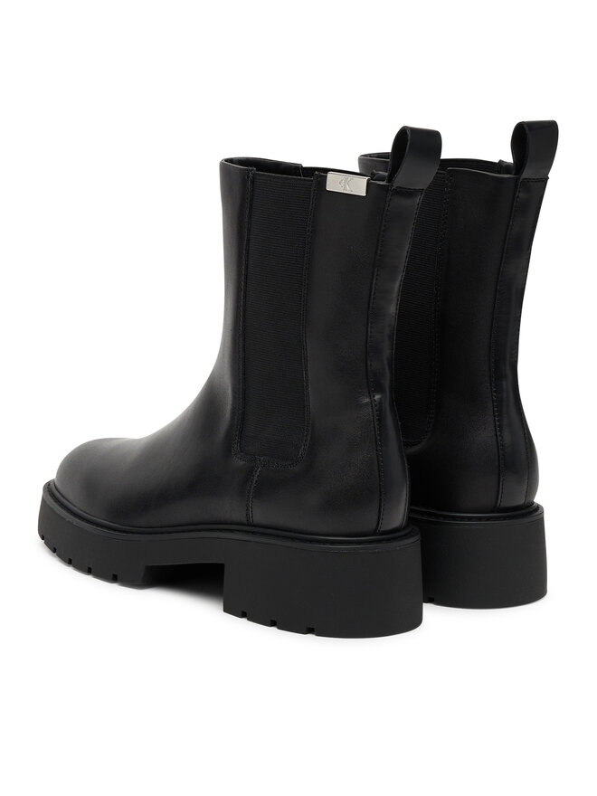 Calvin Klein Jeans Štibletai Calvin Klein Jeans Combat Mid Chelsea Boot Hw Lth YW0YW01869 Juoda