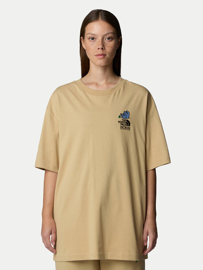 The North Face The North Face Camiseta Unisex Mountain Cleanup NF0A8C4D Beis Oversize