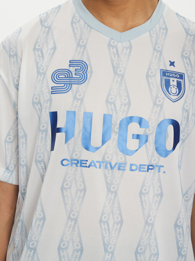 HUGO HUGO T-Shirt Notbal 50536080 Weiß Oversize