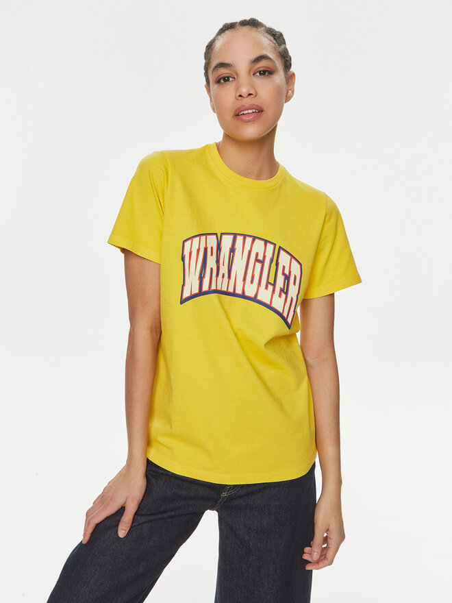 Wrangler Wrangler Camiseta Varsity 112350189 Amarillo Regular Fit