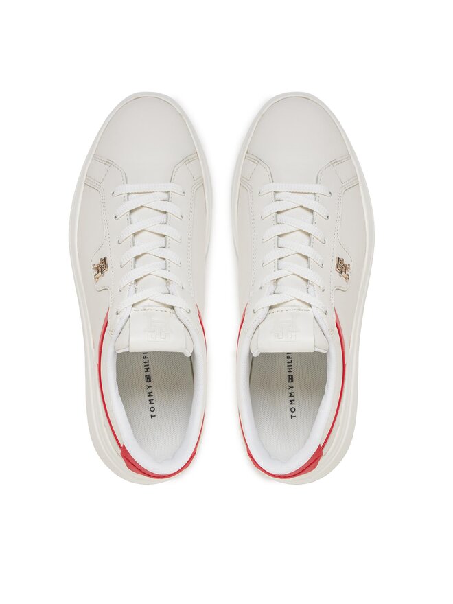 Tommy Hilfiger Sportcipők Tommy Hilfiger Pointy Court Sneaker FW0FW07460 Ekru