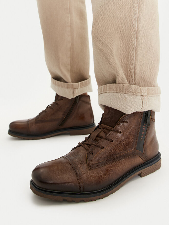 Bugatti Botines planos Bugatti 321-A0U3L-3500 Marrón
