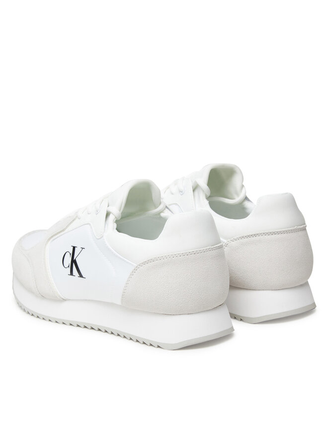 Calvin Klein Jeans Снікерcи Calvin Klein Jeans Retro Runner Sock Lace Up Ny-Su YM0YM01326 Білий