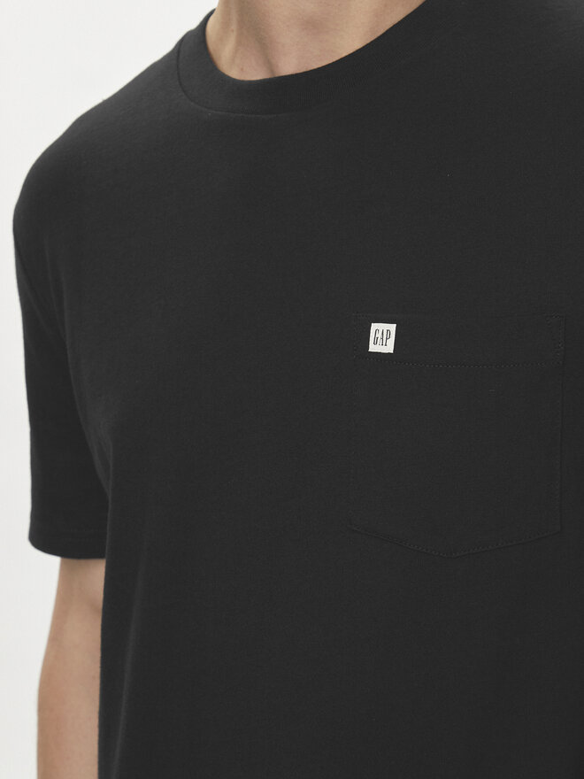Gap Gap Marškinėliai 857901-05 Juoda Regular Fit
