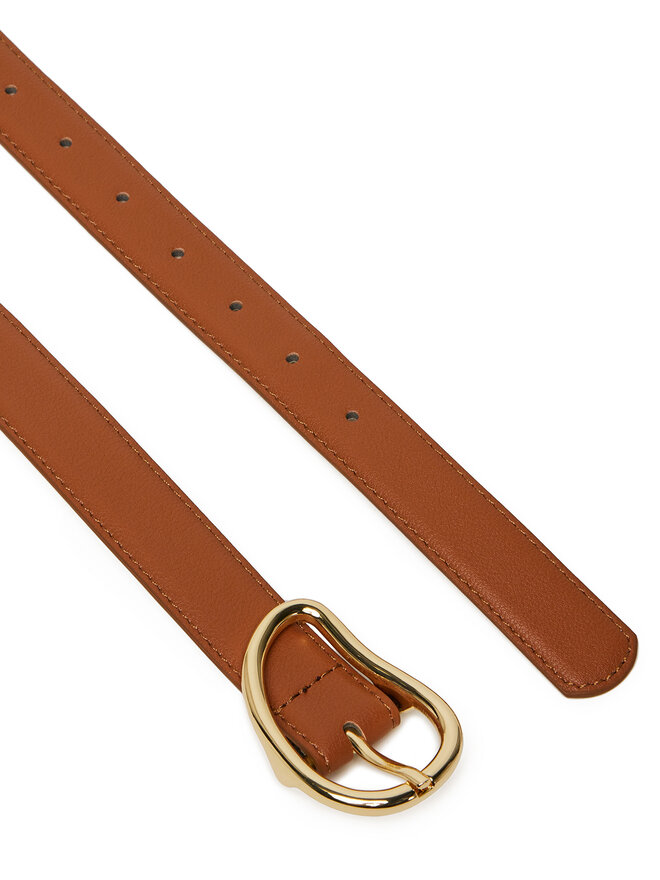 Pieces Moteriškas Diržas Pieces Pcsigne Jeans Belt 17156585 Ruda