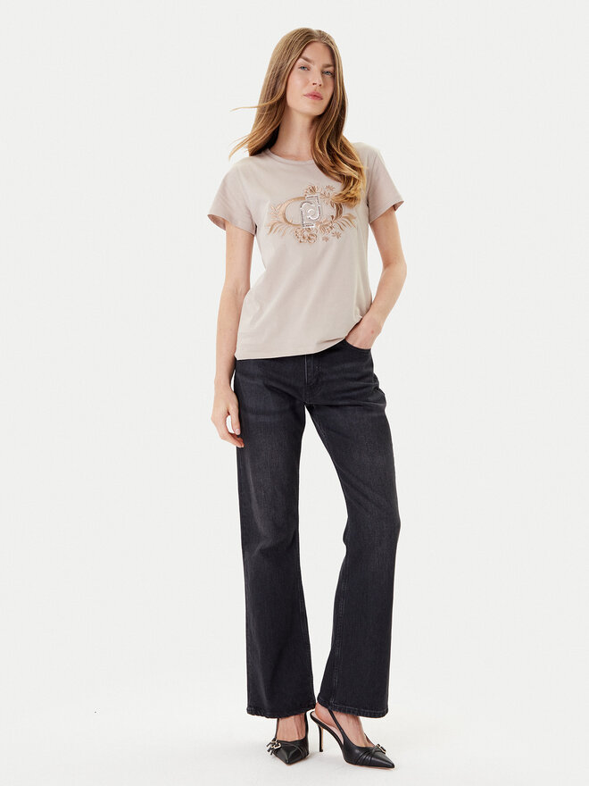 Liu Jo Sport Liu Jo Sport Camiseta TF5162 JS923 Beis Regular Fit