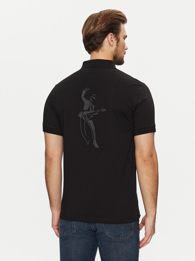 KARL LAGERFELD KARL LAGERFELD Polo 745085 551225 Μαύρο Regular Fit