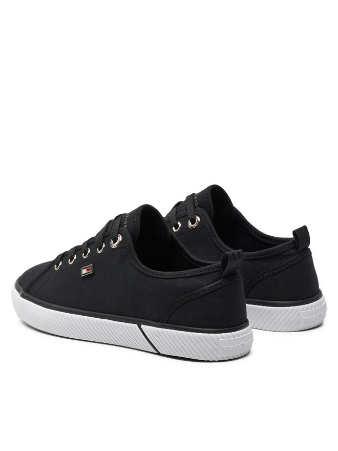 Tommy Hilfiger Tenisky Tommy Hilfiger Vulc Canvas Sneaker FW0FW08063 Černá