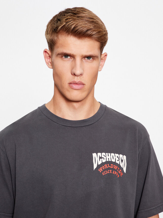 DC DC Marškinėliai Defiant Tees ADYZT05309 Juoda Regular Fit