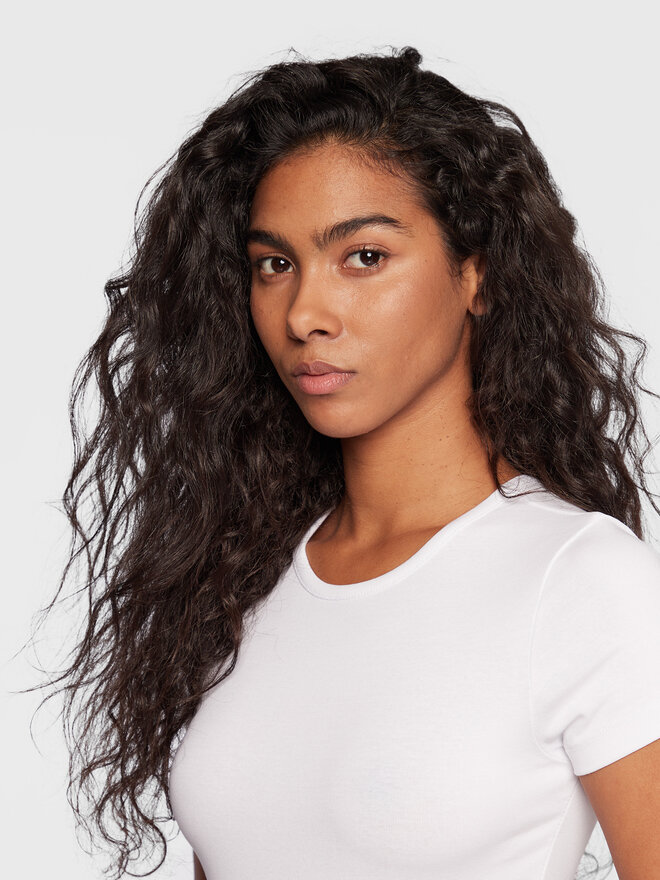 Gina Tricot Gina Tricot T-Shirt Basic 17957 Weiß Slim Fit