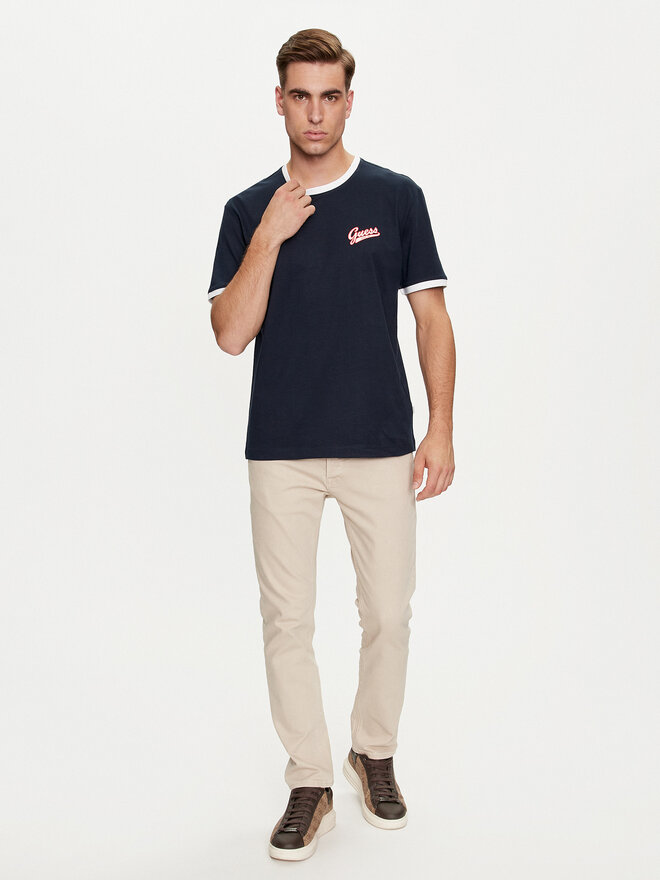 Guess Jeans Guess Jeans Póló M4YI43 K8FQ4 Sötétkék Regular Fit