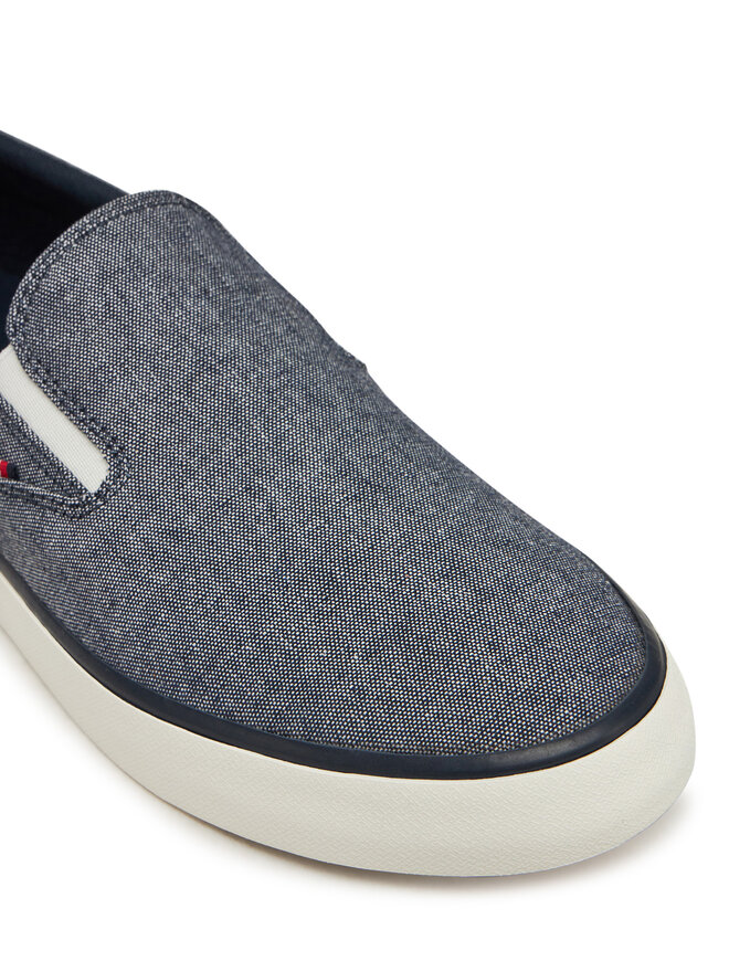 Tommy Hilfiger Πάνινα παπούτσια Tommy Hilfiger Th Hi Vulc Low Slip On Ch FM0FM05390 Μπλε