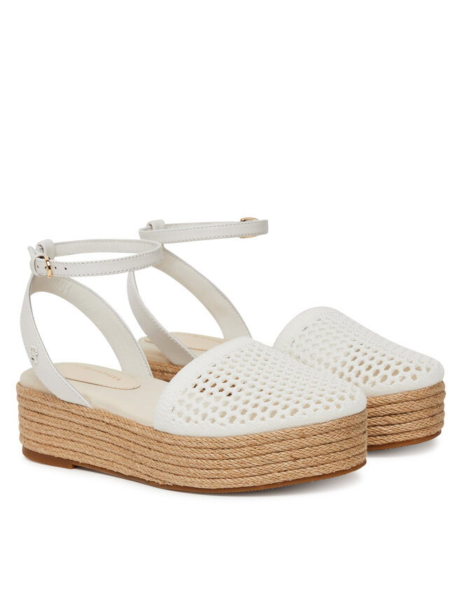 Tommy Hilfiger Еспадрильї Tommy Hilfiger Knit Mesh Espadrille Platform FW0FW08743 Білий