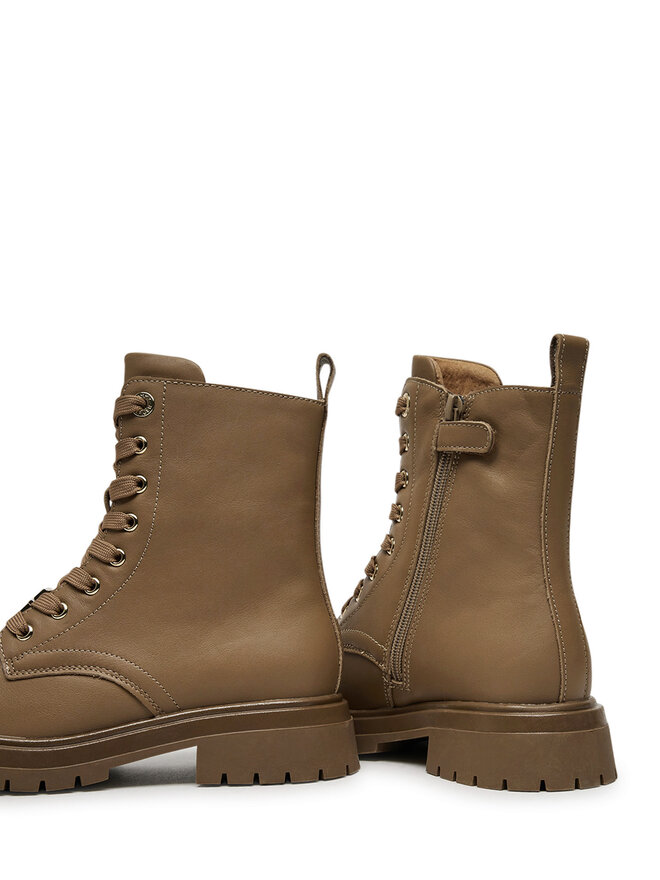 Tommy Hilfiger Schnürstiefeletten Tommy Hilfiger Lace-Up Bootie T3A5-33568-0092 S Braun