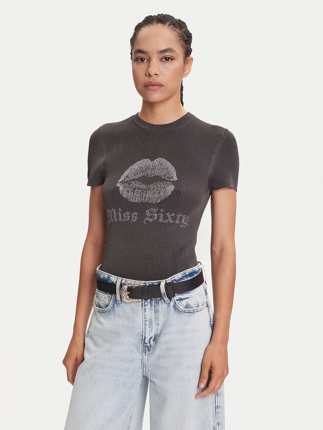 Miss Sixty Miss Sixty Camiseta 6S1RJ23100 Gris Slim Fit