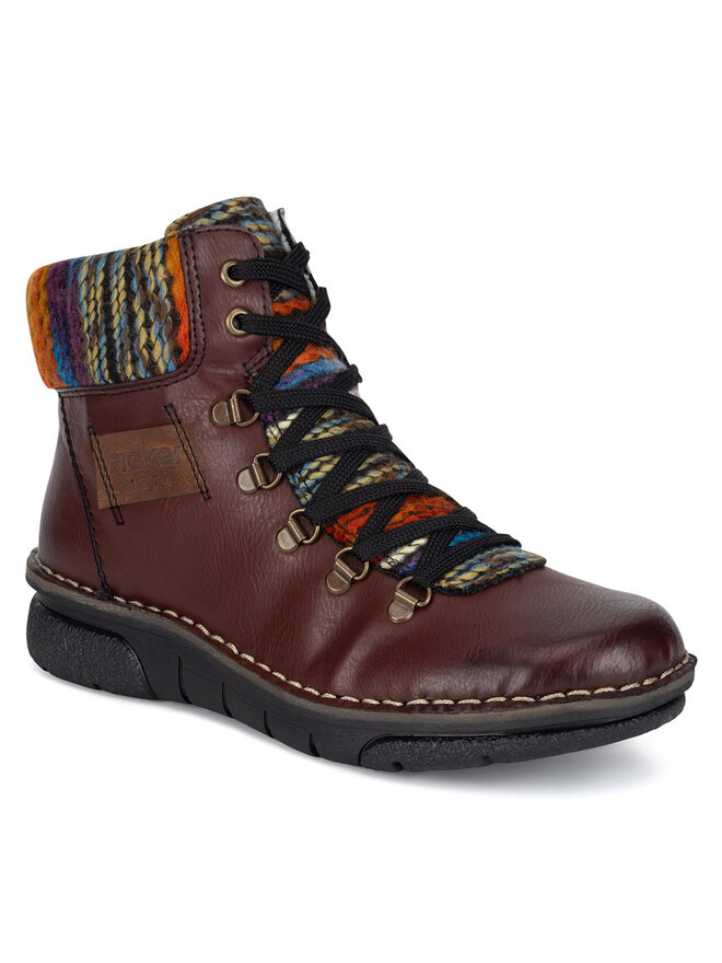 Rieker Īsie zābaki Rieker 73343-35 Bordo