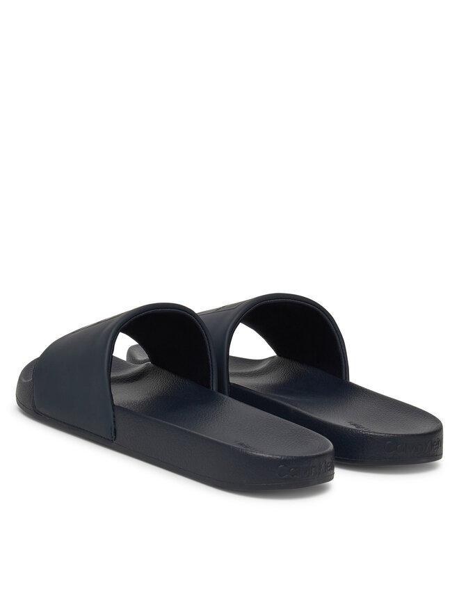 Calvin Klein Šľapky Calvin Klein Pool Slide W/ Ck Square HM0HM01754 Tmavomodrá