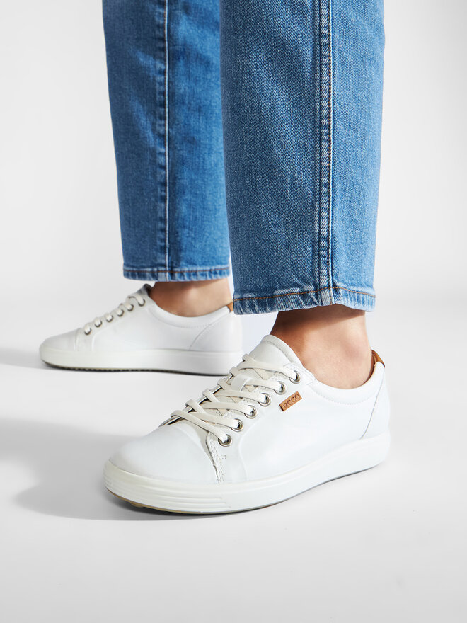 Sneakersy ECCO Soft 7 Ladies 43000301007 Bia y eobuwie .pl