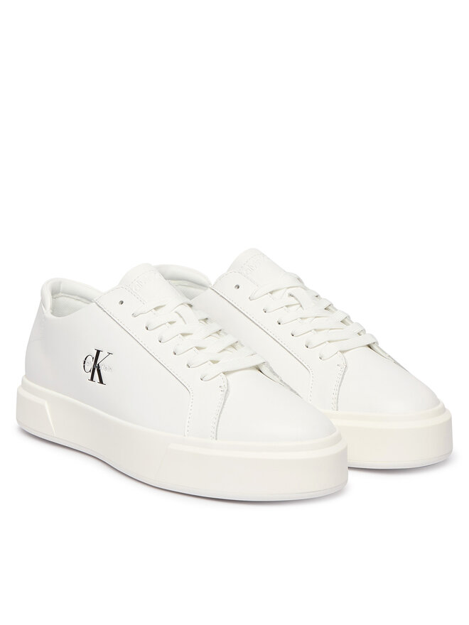 Calvin Klein Sneakers Calvin Klein Basket Cupsole Laceup Lth Ml YM0YM01460 Weiß