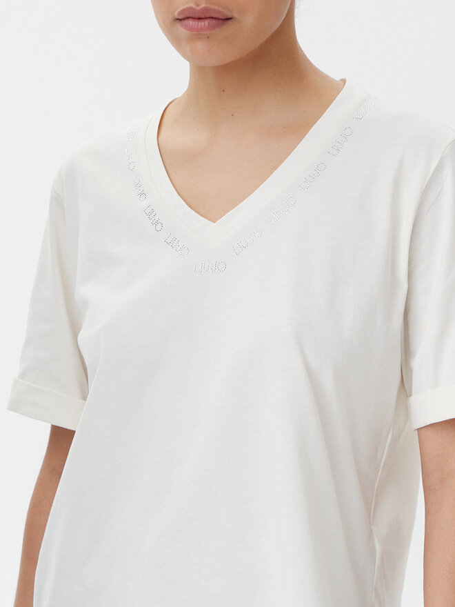 Liu Jo Sport Liu Jo Sport Camiseta TA5175 JS923 Écru Regular Fit